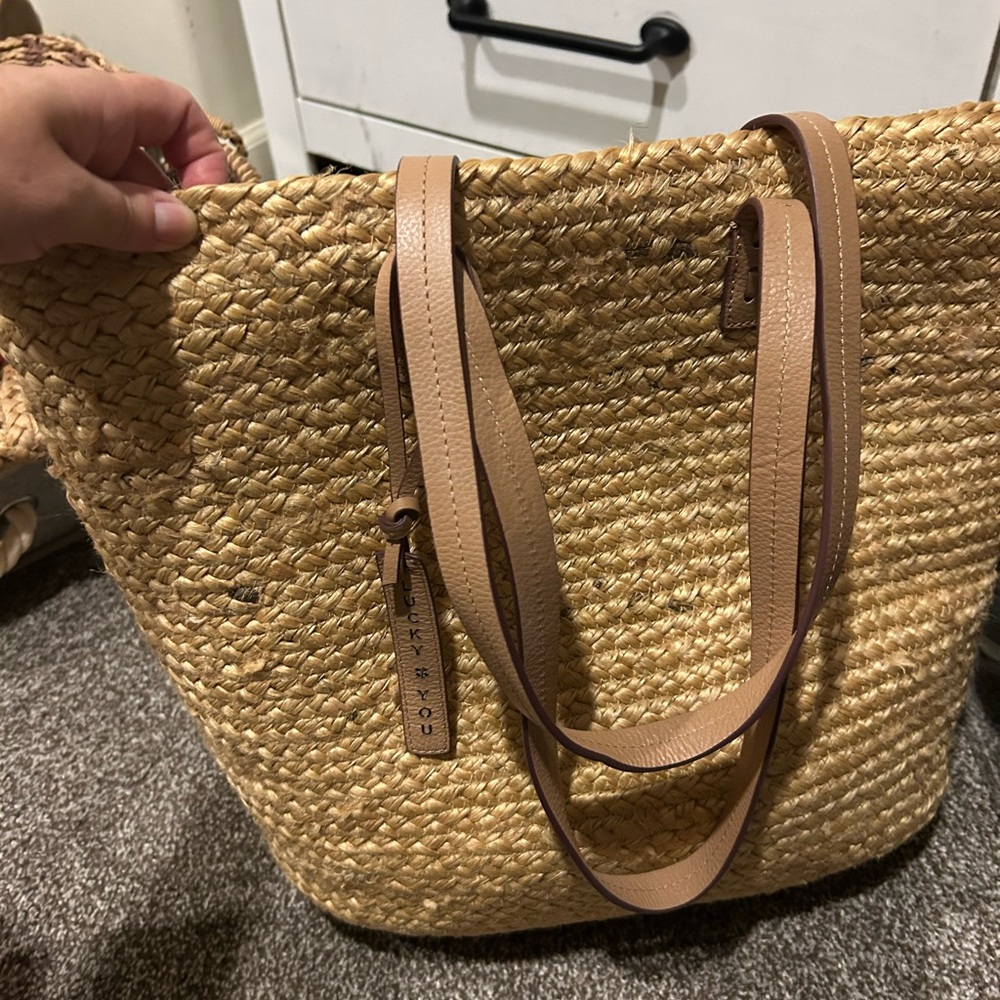 Lucky Brand Natural Woven Tote